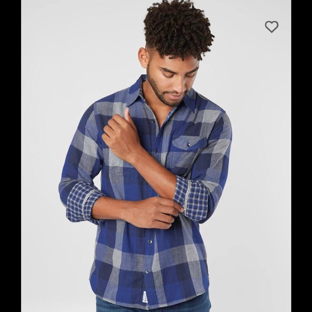 Flag&Anthem Benton Shirt -Blue/Grey/Heather -Small